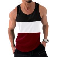 Chaleco de verano para hombre, informal, deportivo, de moda, para fitness, para correr, con bloques de color, sin mangas - details 6