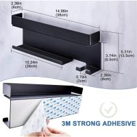 Organizador de herramientas sin soporte de montaje de perforación para linterna y secador de pelo, montaje en pared multifunción - details 4