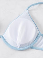 Nuevo traje de baño sexy con espalda descubierta y soporte de acero dividido de Yiyong, bikini con cordones de color sólido para mujer - details 33