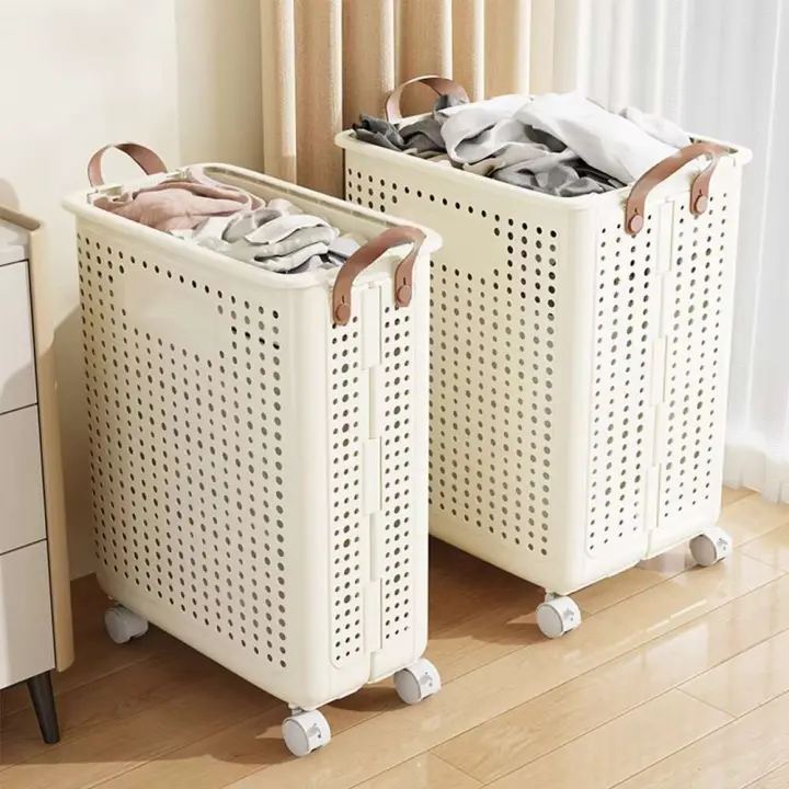 Cesta para ropa sucia, cesta plegable para guardar la ropa sucia en el baño - 1