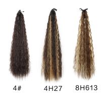 Peluca de cola de caballo afro rizada permanente de maíz, extensión de cola de caballo, cola de caballo larga ondulada y rizada ombre, postizo de cola de caballo natural esponjoso para mujeres - details 15
