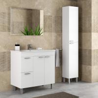 Mueble de Baño de 2 Puertas y 4 Patas Diseño Koncept Acabado en Blanco Brillante - details 5