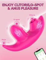 Vibrador Inalámbrico Wearable Bluetooth Control Remoto de Mujer Estimulador de Clítoris y Punto G - details 5
