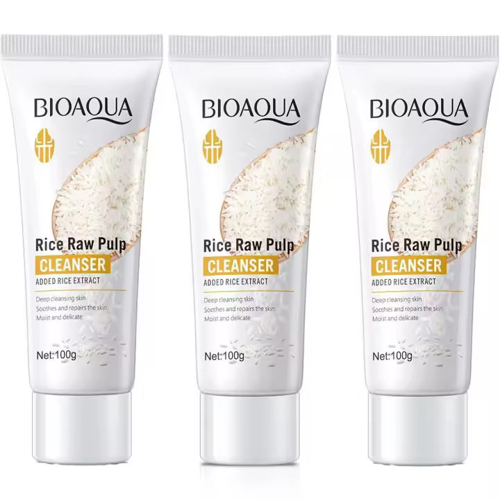 Limpiador Facial de Pulpa de Arroz BIOAQUA Hidratante y Iluminador para Rejuvenecer la Piel - 1
