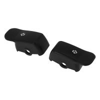 2 tapas de extensión de señal de giro para motocicleta, cubierta extendida de botón de interruptor para Harley Sportster Dyna Fat Bob FXDF Softail, color negro/cromo - details 2