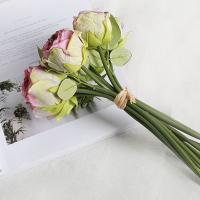 Ramo de rosas artificiales elegante y creativo, flores de rosas de seda hechas a mano de tacto Real, plantas falsas de plástico, decoración para el hogar y la Oficina - details 10
