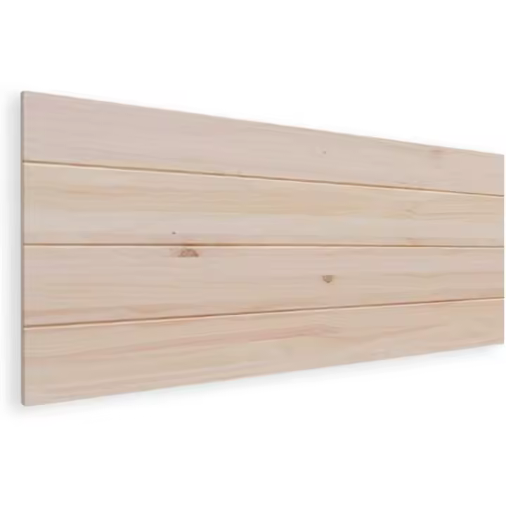 Gabo de Madera Rústico Vintage para Cama 135 (145 x 44 cms.) Estilo Nórdico Crudo Sin Pintar - 1