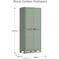 Caja de Almacenamiento de Resina Impermeable 2 Puertas, 4 Baldas Regulables en Altura - details 14