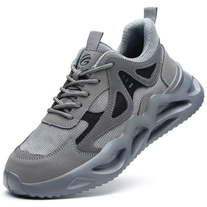 Zapatos de Trabajo Transpirables para Hombres Zapatillas Protectoras Ligeras con Punta de Acero Indestructible A Prueba de Agujeros - 1