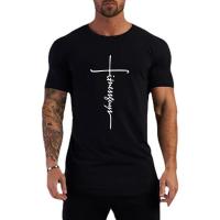Camiseta de Algodón para Hombres Ajuste Delgado, Manga Corta, Estampado, Moda de Verano Casual - details 1