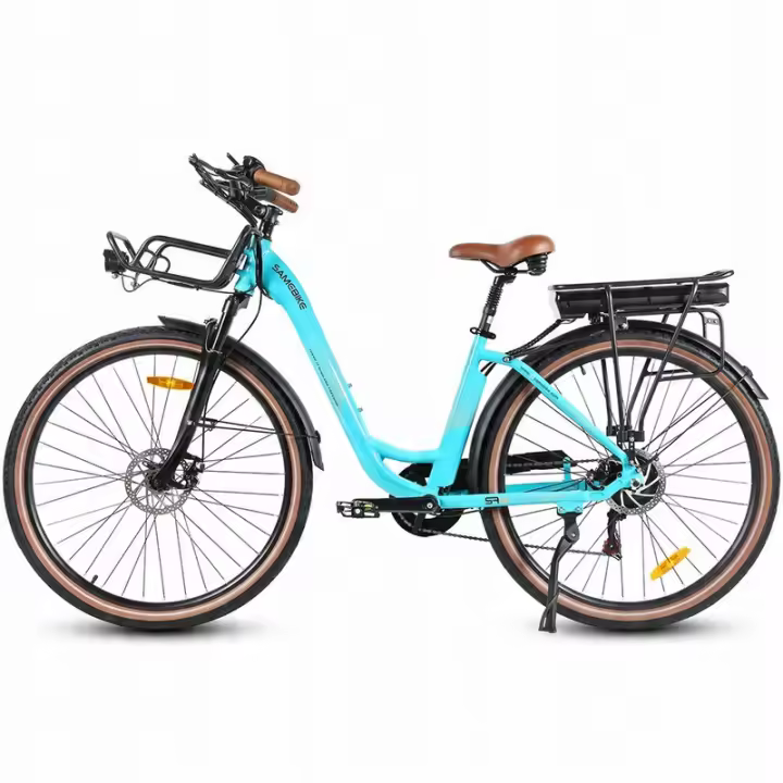 Samebike RS-A07 bicicleta eléctrica Hombre/Mujer 750W 80KM 13AH 35KM/H 28" azul claro - 1