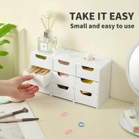 Mini organizador de cajones elegante de 3 niveles para escritorio, perfecto para suministros de oficina, joyería, cosméticos, almacenamiento, organizador de escritorio - details 7