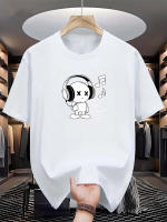 Camiseta Casual de Cuello Redondo para Hombres Estampado de Música Tejido de Poliéster con Ligeza - details 5