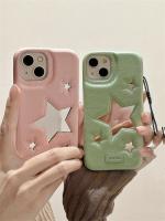 Funda de Teléfono de Cuero con Superficie de Espejo de Estrella Anti-Caída, Silicona Suave para iPhone 14, 15 Pro Max, 13 Pro, 12, 11 - details 2