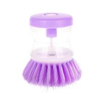 Plato para olla de lavado de cocina con relleno de líquido al presionar no daña la sartén, dispensador automático de cepillo de limpieza - details 2