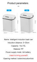 Cubo de basura con sensor automático para cocina y hogar, cubo de basura inteligente para baño, Herramientas de limpieza - details 14