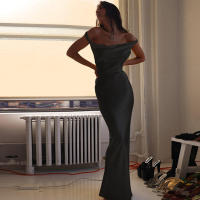 Maemukilabe Vestido largo de cóctel elegante sin espalda para mujer, vestido de noche vintage de cintura alta para mujer - details 11