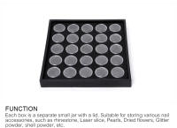 KADS 25pcs Caja de Exhibición de Arte de Uñas con Tapa Herramienta de Almacenamiento de Manicura para Salón de Uñas o Uso Personal - details 2