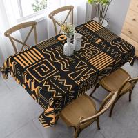 Decoración de mesa de comedor de cocina rectangular con patrón étnico africano, mantel impermeable lavable, decoraciones para fiestas navideñas - details 0