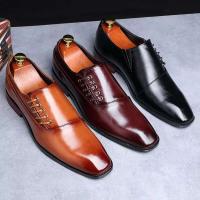 2021 zapatos casuales de cuero de grano completo de oficina de lujo con diseño antideslizante de piel de vaca para hombre - details 13