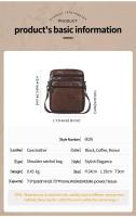 Bolso de hombro de cuero genuino para hombre, bolso Vertical de alta calidad, duradero, cruzado, bandolera de lujo de negocios para hombre - details 1