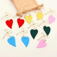 Delysia King - Pendientes hermosos de estilo simple en forma de corazón para mujer, lazo para niña, exquisito colgante para fiesta de cumpleaños - details 4