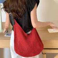 Bolso de hombro, bolso de punto ahuecado, bolso de hilo de algodón, bolso de mano de ganchillo, bolso de paja de playa bohemio de gran capacidad para estudiantes - details 21