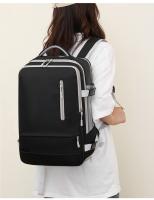 Mochila de negocios impermeable para hombre y mujer, bolsa de viaje expandible para portátil, gran capacidad, 15,6, bandolera para mujer, gran capacidad, ligera, multiusos, mochila de equipaje, viaje corto - details 7