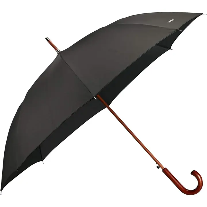 Paraguas de apertura automática, 98 cm, negro - 1