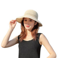 Sombreros para el sol nuevo sombrero de verano para mujer Edición coreana moda moderna y versátil aleros grandes protección solar al aire libre plegable - details 5