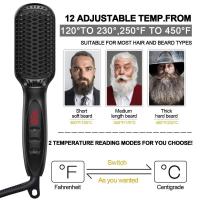 Fast Heating Anti Scald Beard Straightening Comb for Men Professional Hair Styling Straightener Brush for Women Auto Shutoff - details 14