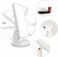 Espejo de lupa giratorio con luz LED, espejo de cristal portátil para maquillaje y afeitado - details 2