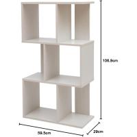 Estantería decorativa/estantes flotantes/Estantería de madera/Estantería con 4 estantes, oficina,modular, sala de estar, biblioteca - Display Shelf SRK-W3 - Marrón ceniza - details 31
