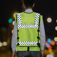 Chaleco Reflectante de Malla Vestido de Seguridad Nocturna para Ciclismo con Múltiples Bolsillos - details 3