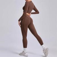 Conjuntos de Yoga con correas desnudas para mujer, sujetador deportivo a prueba de sentadillas, mallas de entrenamiento de cintura alta, pantalones de Fitness, traje de ropa activa para mujer XP81 - details 7