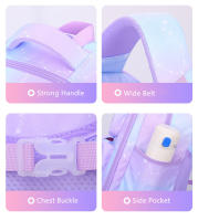 Mochila Escolar de Moda para Niñas OKKID Color Gradiente Rosa-Púrpura Bolsas para Estudiantes - details 11