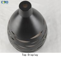 Lámpara colgante de estilo nórdico con bombilla para Bar, restaurante, cafetería, pantalla de hierro negra, E27 - details 14