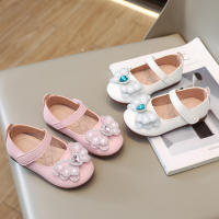 Zapatos de cuero para niñas pequeñas, zapatos planos informales de princesa dulce para niños, fiesta de boda, diamantes de imitación, mariposa, cristal, corazón, moda, nuevo suave - details 12