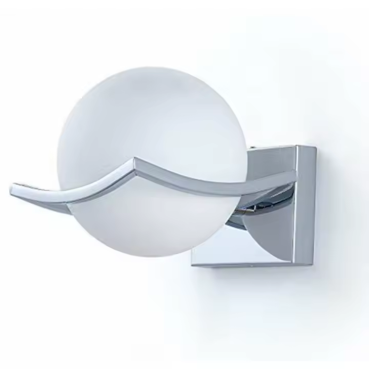 Luces de pared LED, luz de pared E27 para iluminación interior, pantalla de bola de vidrio IP20, 15 cm - 1