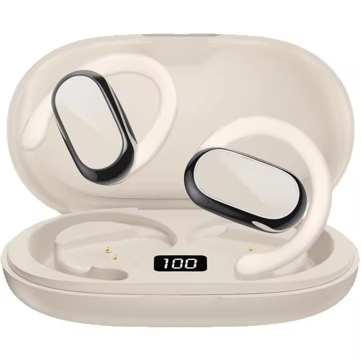 Auriculares Abiertos con Sonido Panorámico de 360 Grados DT4.0 Sin Pérdida de Sonido, Conducción Aire, Alcance de 48H, Pantalla LED, Impermeable IPX7, Inalámbricos para Reuniones, Conducción, Viajes - 1