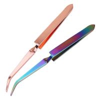 Pinzas holográficas de oro rosa para uñas, pinzas moldeadoras de acero inoxidable, extensión de Gel UV para arte de uñas - details 0