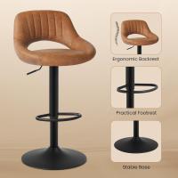 Taburete de Bar con Resaldo Diseño de Juego de 2 Taburete Giratorio 360° Altura Ajustable - details 28