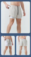 Shorts De Correr Para Hombre 2 En 1 Secado Rápido Entrenamiento De Gimnasio Fitness Running Pantalones De Verano Shorts Deportivos Con bolsillos exteriores - details 6