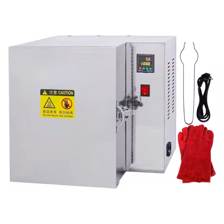 1500W 800 ℃   Horno de quemado de joyería Digital, calefacción de 4 lados para fundición de cera, fundición de Metal, esmalte, molde de yeso, tratamiento térmico - 1