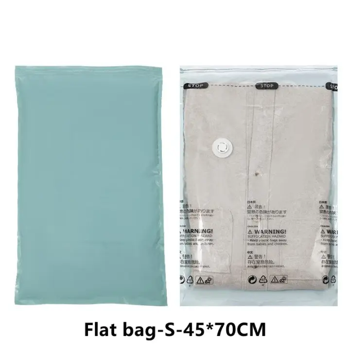Bolsas de vacío de compresión para almacenamiento de ropa, accesorios de viaje, grandes bolsas de plástico para guardar mantas - 1