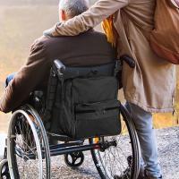 Bolsa de almacenamiento para silla de ruedas con múltiples bolsillos, bolsa colgante portátil impermeable para silla de ruedas con hebilla, bolsa para patinete de movilidad de gran capacidad - details 5