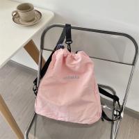 Mochila con cordón de nailon de estilo coreano, bolso deportivo ligero de nailon de Color fresco, bolso de viaje al aire libre Harajuku dulce para senderismo - details 14