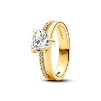 Anillo de amor con corona de princesa brillante de circón a la moda y encantador anillo Pandora joyería Original exquisita regalo DIY para mujer - details 3