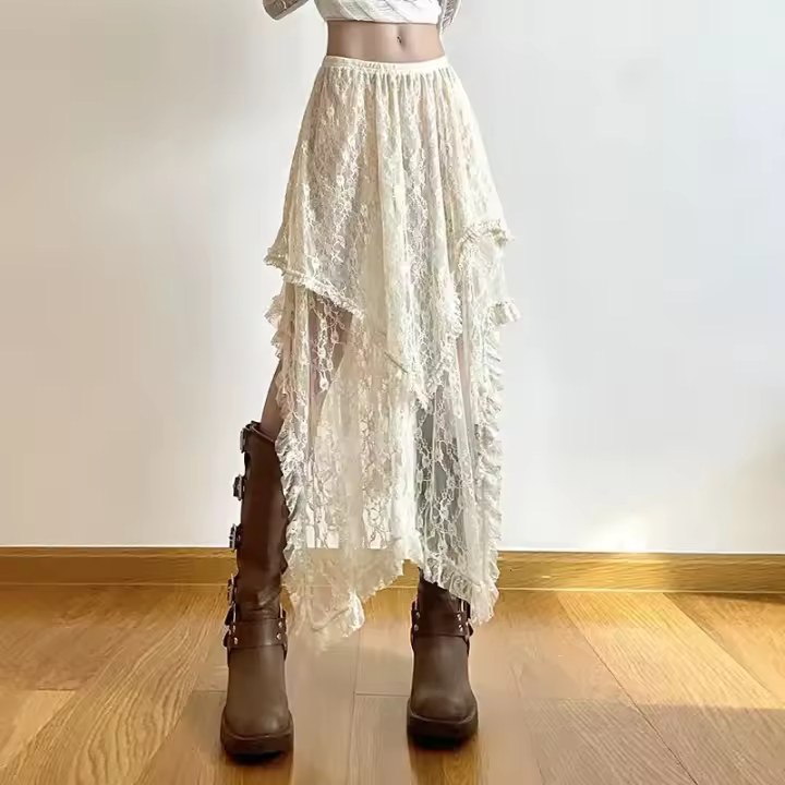 Vestido largo de cintura alta, vestido largo para mujer, traje de vacaciones - 1