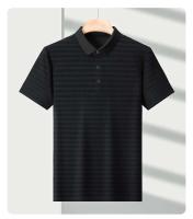 Camiseta de manga corta de seda helada con agujeros de malla para hombre de alta gama, polo transpirable con solapa, ropa de marca, novedad para el verano - details 8